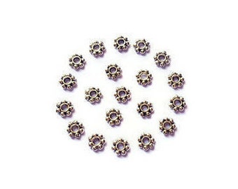 Spacer Rondelles with 2mm Hole Sterling Silver Spacer Beads