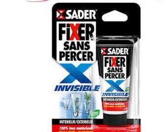 Sader Colle, FIXATION INT/EXT Invisibe ,Tube 50g, Bostik Colle Universelle Loisir Créatifs
