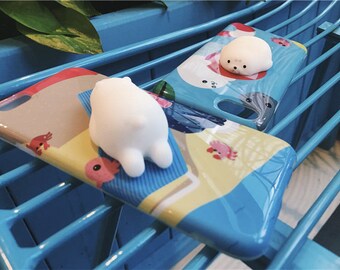 Squishy iPhone Case For iPhone Soft Kitty Squeeze Lovely Pressure Reduce (iPhone 7, iPhone 6, iPhone 7 Plus, iPhone 6 Plus)