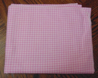 Pink checked baby blanket