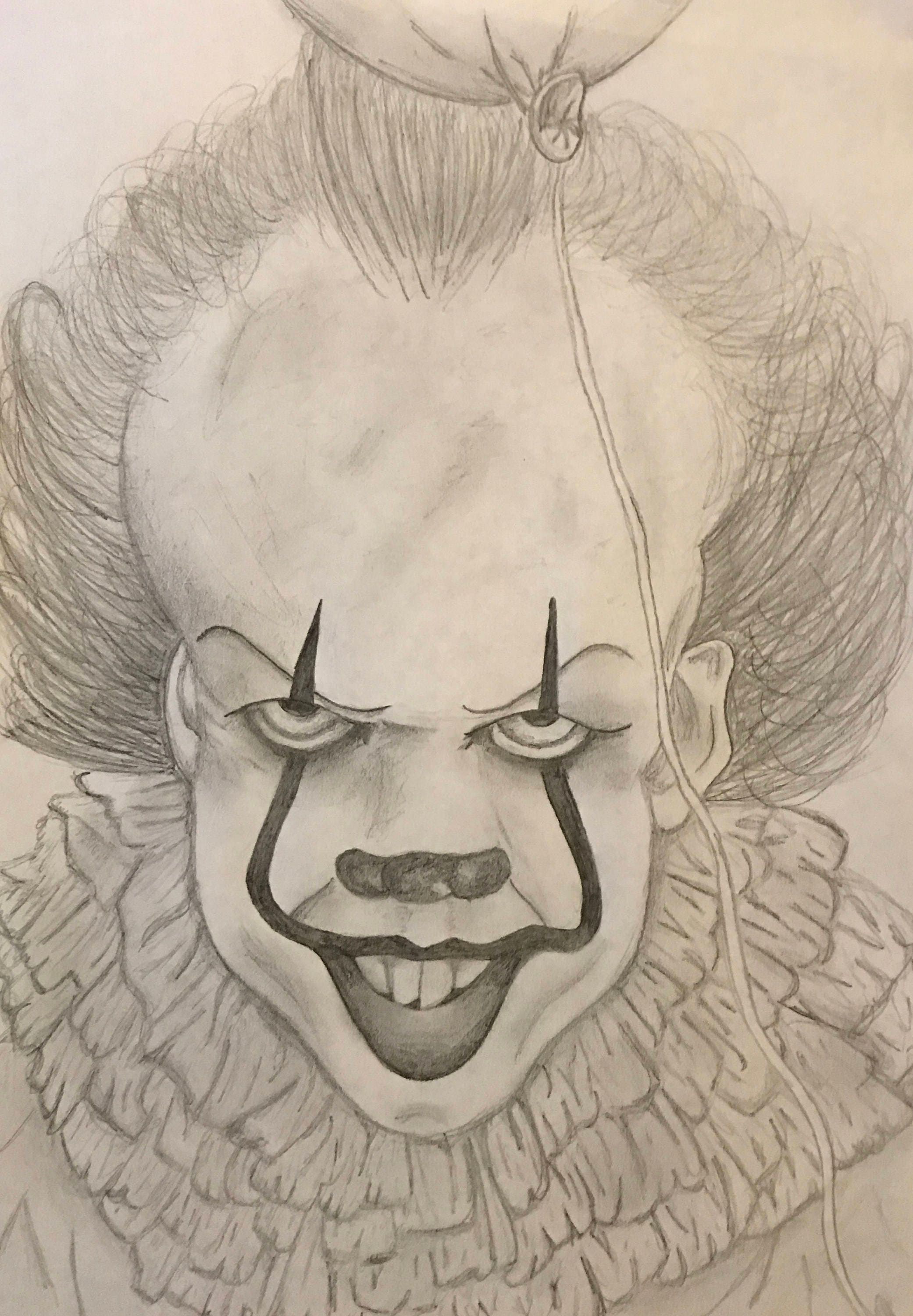 IT Pennywise 2017 Pencil Drawing