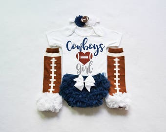 dallas cowboys baby girl outfit - baby girl dallas cowboys outfit - girls cowboys outfit - dallas cowboys baby gift dallas cowboys football