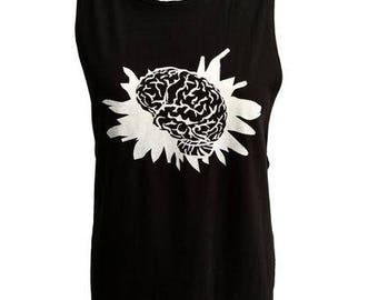 Splatter Brains oversize slouch boybeater tank top by Agoraphobix