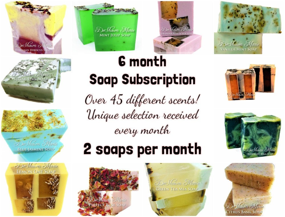 Soap 6 Month Handmade Soap Club Subscription Christmas