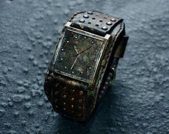 Mens wrist watches Leather watch Steampunk watch Women watch Wrist watch Steampunk wrist watch Vintage watch men Steampunk Armbanduhr