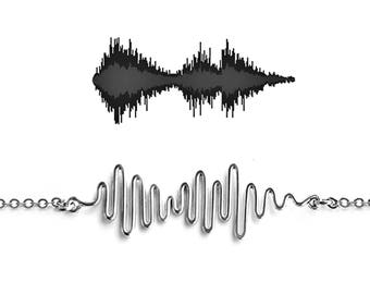 Sound Wave Necklace - Soundwave Necklace, Soundwave Jewelry, Personalized Gift, Proposal Ideas