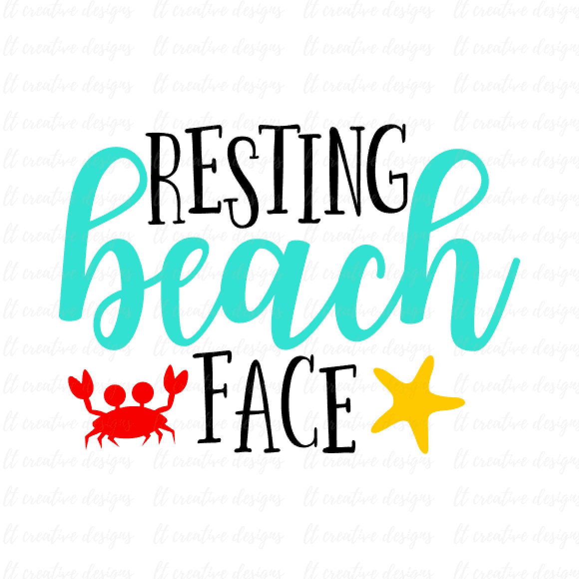 Resting Beach Face SVG Resting Beach Face Summer SVG Beach