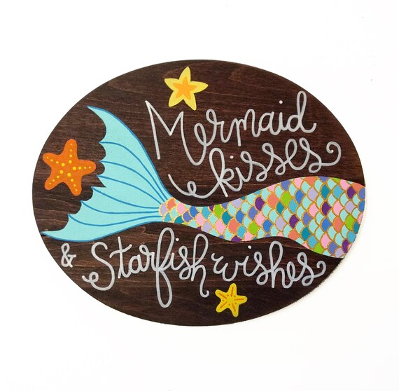Mermaid sign mermaid art mermaid decor mermaid painting