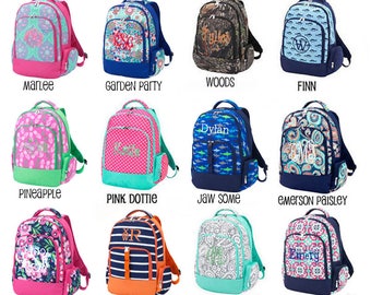 Monogrammed Backpack, Kids Backpack, Personalized Backpack, School Backpack, Book Tote, Book Bag, Monogram Backpack for School