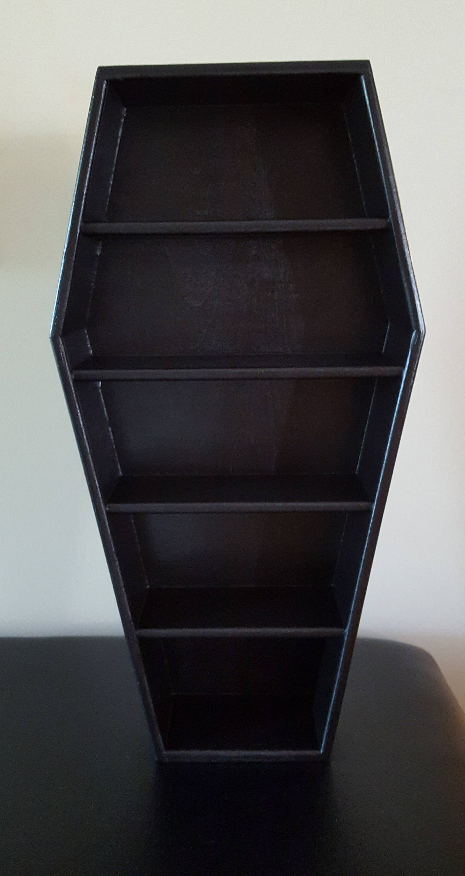 Larger Coffin shelves/ coffin display shelves/ stained coffin/