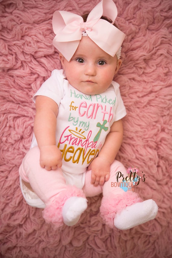 Hand picked for earth gown shirt or bodysuit Baby girls