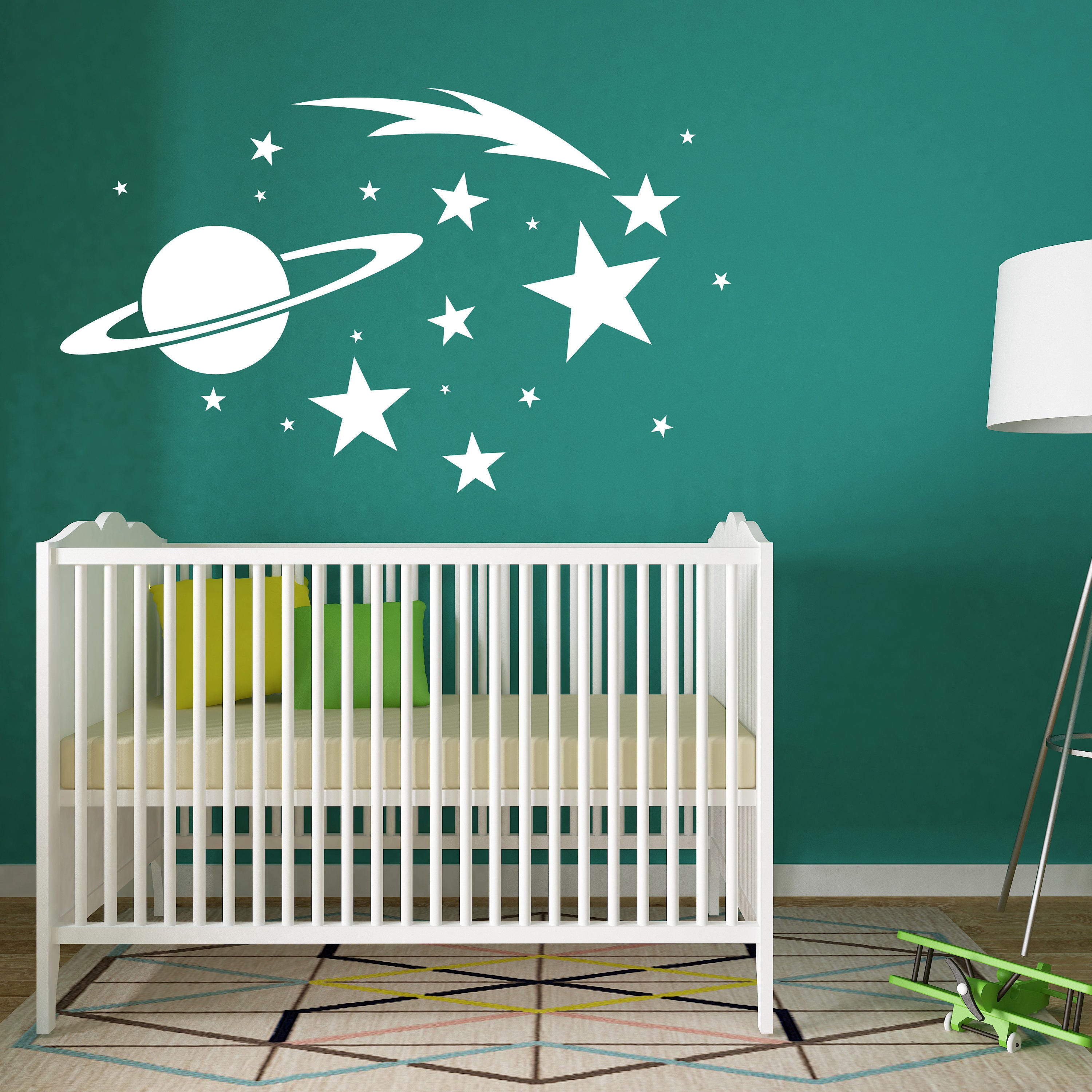 Outer Space Star Planets Vinyl Wall Decal Sticker Above The