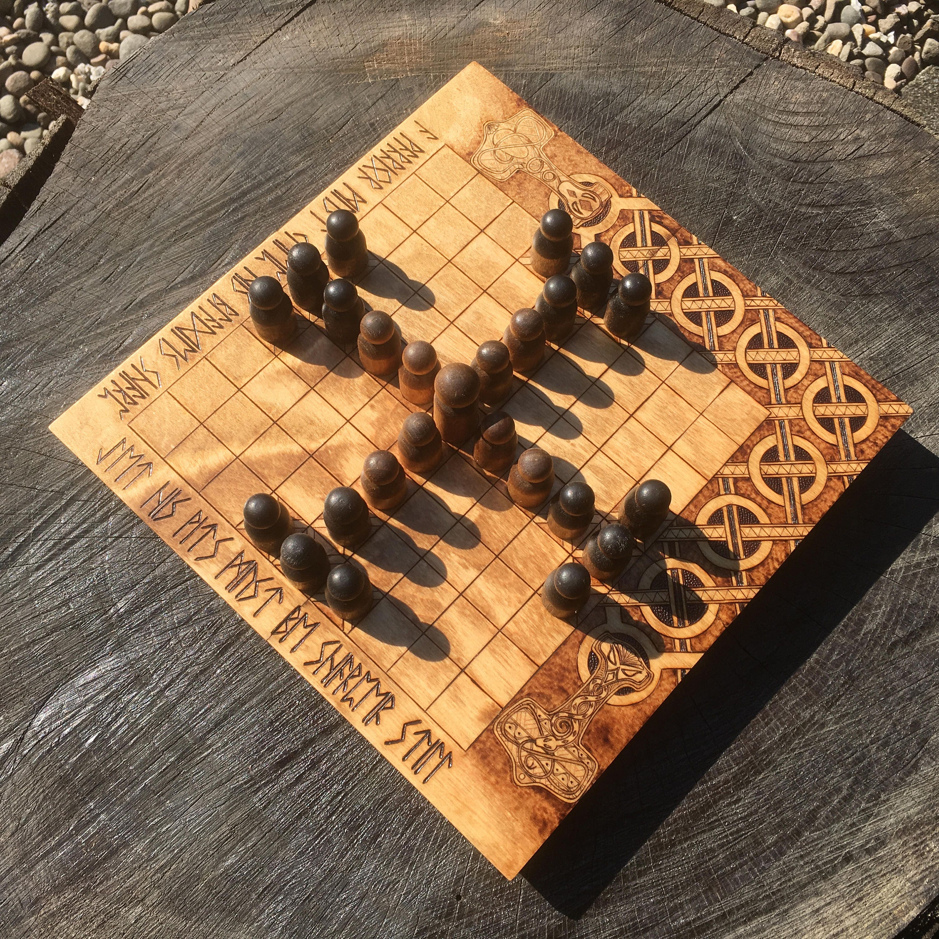 Tablut Hnefatafl Portable Folding Game Traditional Wooden Board W Novel Design Handcrafted Customizable Tablut Hnefatafl Portable Folding Game Traditional Wooden Board W Novel Design Handcrafted Customizable