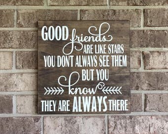 Best friend gift - Good friends are like stars - Going away gift - Best friend - Friend gifts - Gifts for women- Gifts for best friends