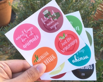 Vegan Stickers - 12 Pack