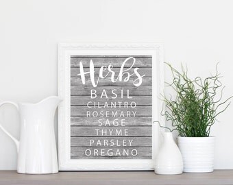 Herbs Art Print - Kitchen Art - Wall Art - Kitchen Decor
