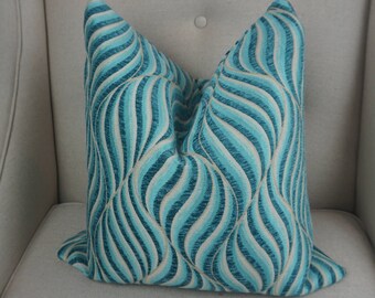 Turquoise Pillow Cover, Turquoise Cushion Cover, Blue Decorative Pillow, Housewares Decor, Pillow Decor, Home living 0046