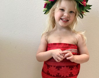 Moana Flower Crown / Moana Headband / Tropical Crown / Felt Flower Crown / Felt / Moana Birthday / Moana Party / Wool Felt