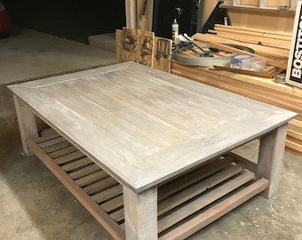 Farmhouse Coffee Table, Rustic Coffee Table, Chic Style Coffee Table, Reclaimed Wood Coffee Table