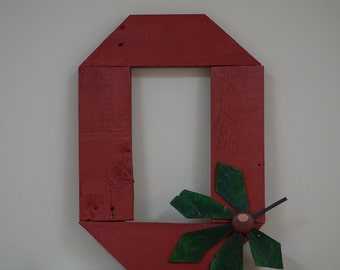 Ohio State Sign - Buckeyes Sign - OSU Sign - Block "O" - Handmade - Hand-painted - Rustic Pallet Wood Sign - Man Cave Sign - Bar Sign