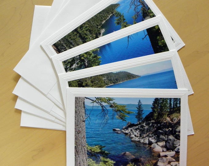 SCENIC LAKE TAHOE Greeting Card assorted 4-piece set created from photos taken by Pam Ponsart of Pam's Fab Photos
