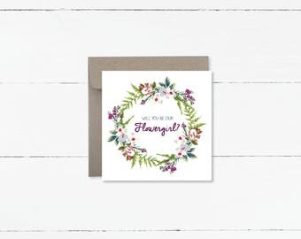 Will you be our flower girl card