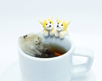 Welsh Corgi Tea Bag Holder - Pembroke Corgi Tea bag Holders - Dog Lovers Gifts - Tea Cup Decor - Mug Decor - Bowl Decor - Tea Lovers Gifts