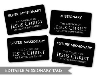 Lds missionary tags | Etsy