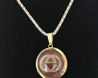Gucci lovely womens gold link watch necklace @ chain new battery wks great 224.99