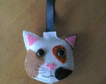 Felt Tortoiseshell Cat Christmas bauble