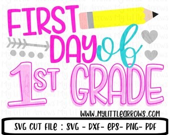 1st grade svg | Etsy