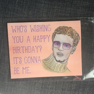 Elegant 90 Justin Timberlake Happy Birthday Card