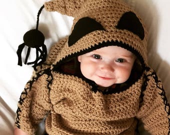 PATTERN ONLY, Oogie Boogie Monster Costume Pattern, Infant Halloween Costume Pattern, Crochet Pattern