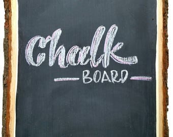 Chalkboard wood slice, rectangle wood slice, large wood slice, chalkboard surface wood slice, wedding wood slice, chalkboard sign.