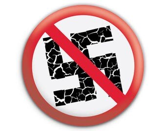 Anti-Nazi Anti-Fascist Pinback Button // Pin // Badge