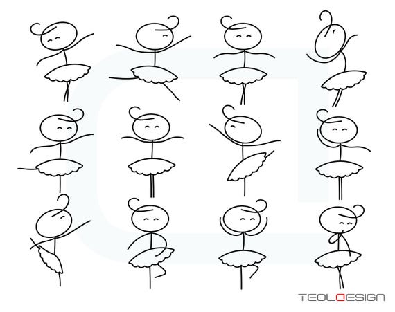 stick figure ballet dancer