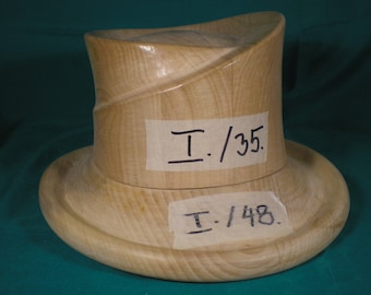 Wooden hat block, form for millinery