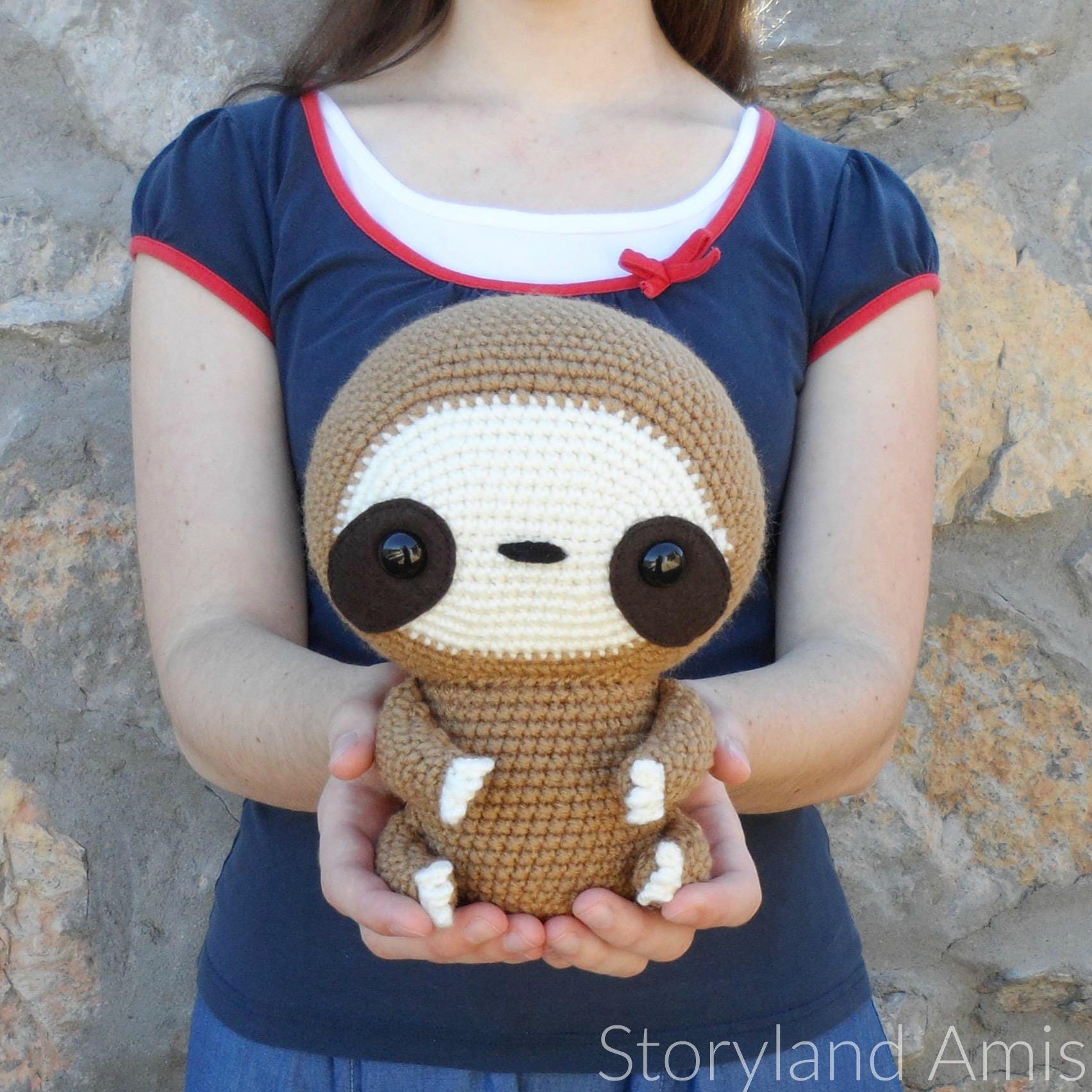 PATTERN: Cuddle-Sized Sloth Amigurumi Crocheted Sloth