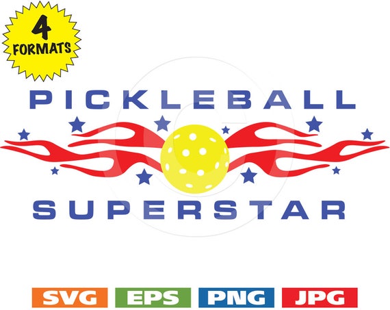 Download Pickleball Superstar svg cutting file PLUS eps/vector jpg