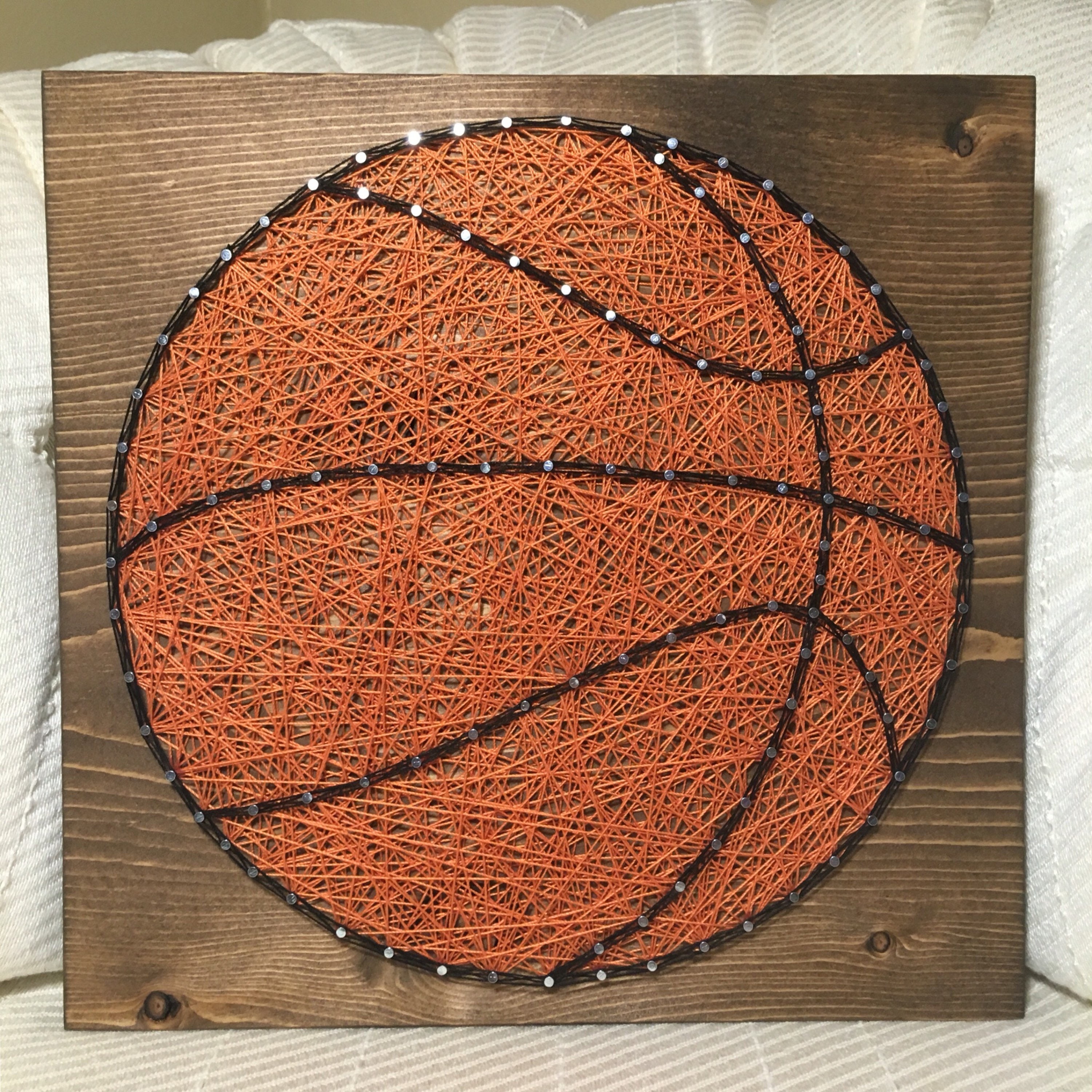 CUSTOM Sports Basketball String Art Sign Sports Art Kids