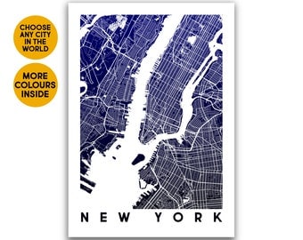 New York map print Travel 1st Anniversary gift for Women gift for Boyfriend gift for Girlfriend gift for Men Gift for Husband gift for her