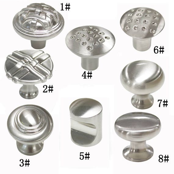 Brushed Satin Nickel Knobs Kitchen Pull Handles