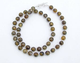 Yellow Dragon Vein Quartz Necklace