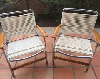 Set of Vintage Telescope Lawn Chairs