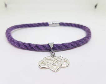 Bdsm collar discreet, lilac, polyamory necklace, submissive jewellery, day collar