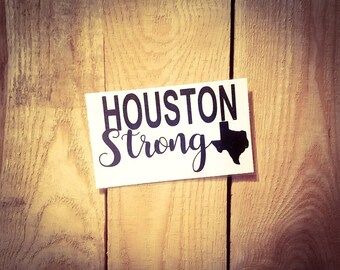 ALL Proceeds will be DONATED- Decal for Orca Yeti RTIC Ozark Vinyl Sticker Cup Cooler Car window *You Pick Color* 2.5"x4.0"-Houston Strong