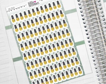 Nail Polish Stickers - 96 "A Polish of Gold Foil" Stickers - Multi Color Variety Line 1 Exclusive Nail Polish Decorative Stickers