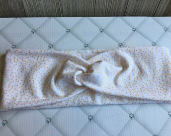 Gold Glitter Twisted Turban // Polka Dotty Dots of Glitter //