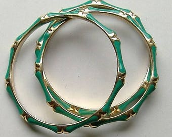 1980S art deco style enamel BRACELEts