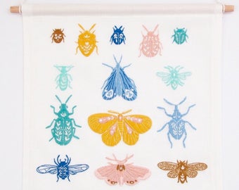 PDF Digital Download - Artist Series - Beetles and Moths Embroidery Pattern - Thread Folk and Oh Baby Bird